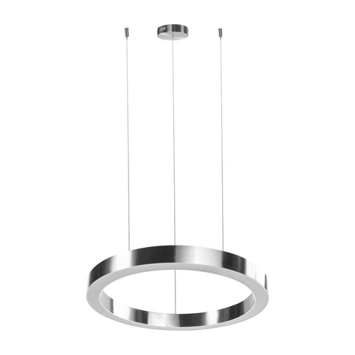 Lampa wisząca LED Circle 40+60+60 srebrna nowoczesna ściemniana do salonu