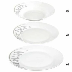 Zastawa stołowa Esquisse 5five simply smart 18-elementowa ceramiczna biała do jadalni zmywarka