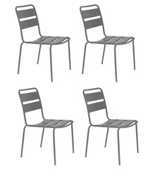 Zestaw 4 krzeseł Barco szare