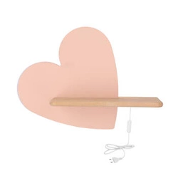 Kinkiet Heart lampa 5W LED 4000K iq kids z przew różowy