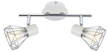 Lampa sufitowa Verve biała metalowa 2-punktowa regulowana do salonu i kuchni CANDELLUX