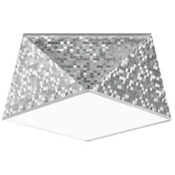 Plafon sufitowy HEXA 25 nowoczesny srebrny do salonu kuchni sypialni Sollux Lighting
