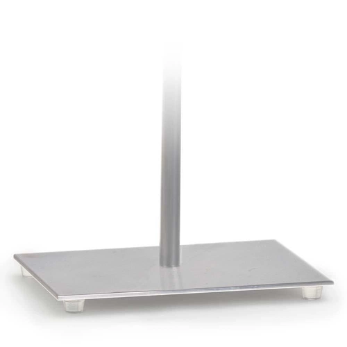 Lampka AMALFI abażur czerwony stelaż stal szczotkowana