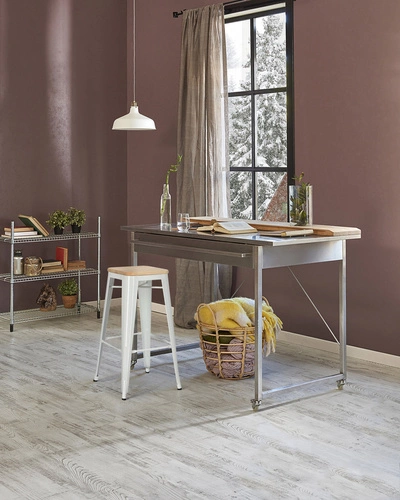 Hoker Paris Wood 65 cm industrialny zielony metalowy z drewnianym siedziskiem do wyspy kuchennej