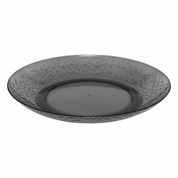 Talerz obiadowy Estiva 27 cm okrągły plastikowy ciemnoszary do ogrodu i kuchni
