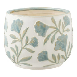 Doniczka ceramiczna Miłorząb biała do salonu House Nordic 22,5 cm