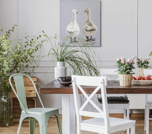 Krzesło metalowe Paris zielone inspirowane Tolix do jadalni i kuchni styl industrialny D2.DESIGN