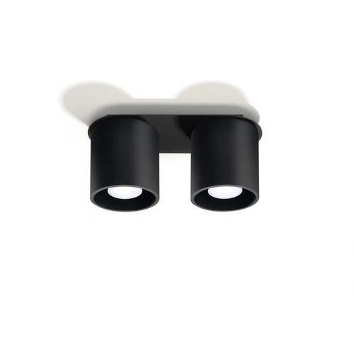 Plafon sufitowy Orbis 2 czarny nowoczesny metalowy do salonu kuchni sypialni Sollux