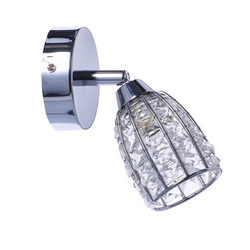 Kinkiet ścienny Shiba chrom nowoczesny kryształowy do salonu i sypialni CANDELLUX LIGHTING