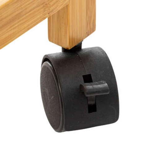 5five simply smart wąski bambusowy kosz na pranie na kółkach do łazienki boho 28 cm