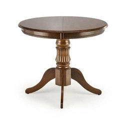 Stół Bator okrągły rozkładany ciemny 90/90-124cm