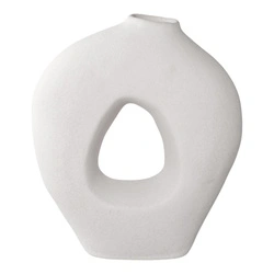 Wazon ceramiczny z dziurą biały 27,8cm