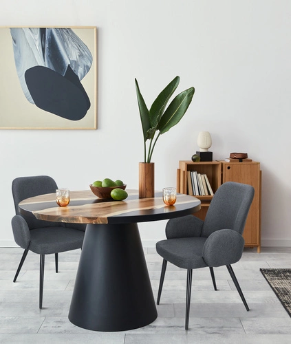 Zestaw 2 krzeseł Labby szare ciemne