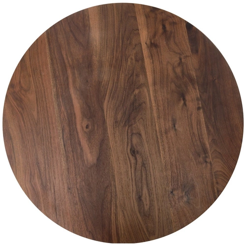 Zestaw 2 okrągłych stolików kawowych Yvetta orzechowy loftowy do salonu Intesi 79/59 cm