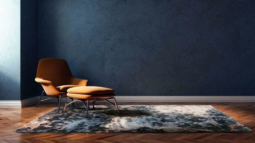 Dywan nowoczesny Escape Blue 160x230 wełniany glamour do salonu i sypialni Carpet Decor