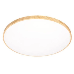 Plafon LED okrągły TENS 59cm do salonu i sypialni, efekt drewna, pilot, nowoczesny