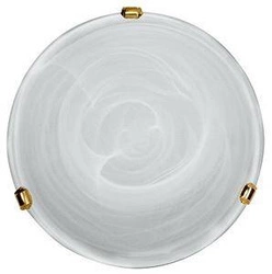 Plafon sufitowy Duna 30 cm okrągły szklany biały nowoczesny do salonu i łazienki