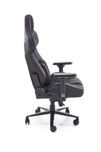 Fotel gamingowy Zargor czarny ergonomiczny skórzany obrotowy z zagłówkiem do biurka