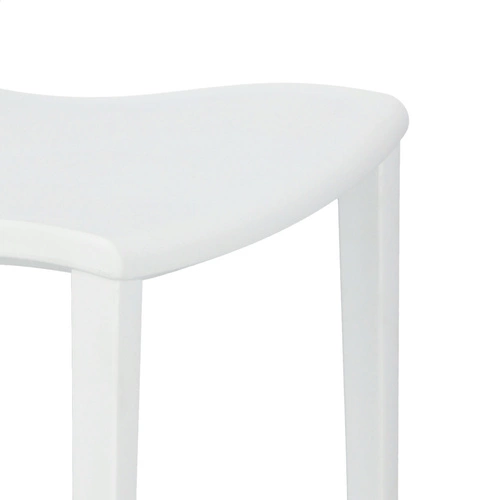 Krzesło Muna białe do kuchni i ogrodu Intesi nowoczesne sztaplowane łatwe czyszczenie