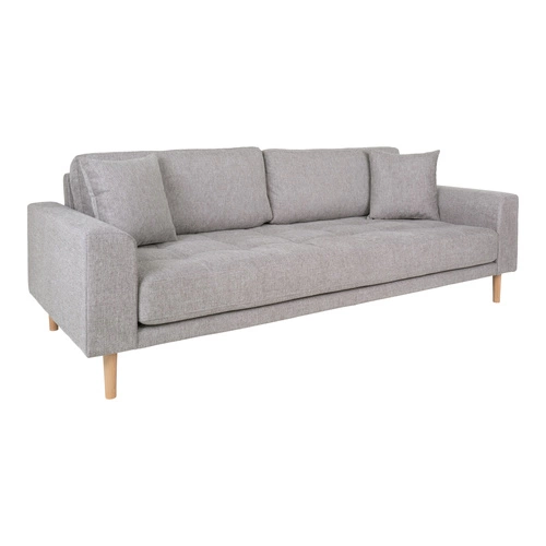 Sofa Lido 3 szara jasna/ nogi naturalne
