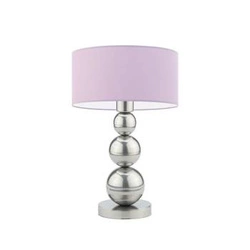 Lampka HONOLULU abażur jasny fioletowy stelaż srebrny