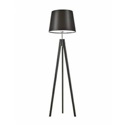 Oświetlenie podłogowe ARUBA abażur brązowy stelaż hebanowy