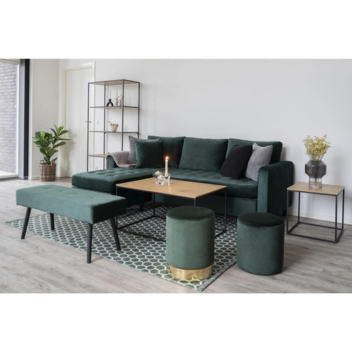 Stolik kawowy Vita kwadratowy 45x45 cm loftowy drewniany pomocniczy do salonu Intesi