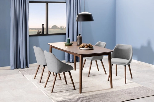 Stół rozkładany do jadalni Montreux orzech Actona nowoczesny drewniany blat 219x90 cm