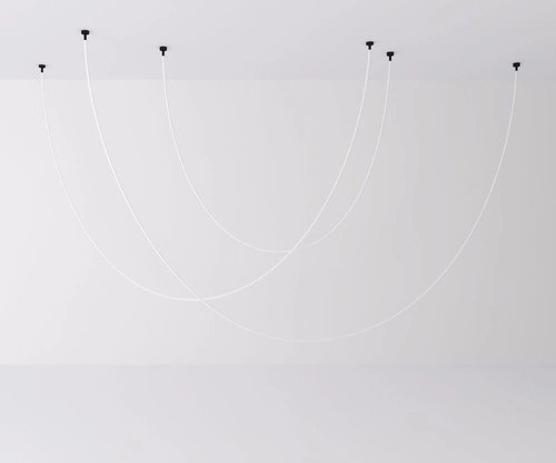 Lampa wisząca SNAKE LED wąż ledowy czarna 300 cm