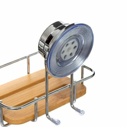 Mydelniczka Venterra boho bambusowa z metalem na przyssawkę do łazienki 5five