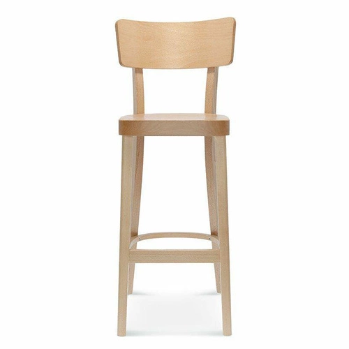 Hoker drewniany tapicerowany Solid FAMEG personalizowany z oparciem do kuchni i jadalni 75 cm