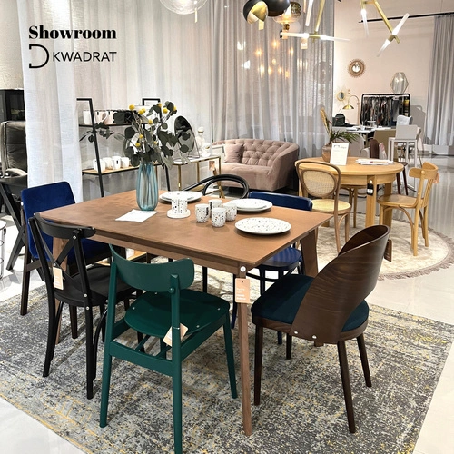 Krzesło drewniane tapicerowane Fameg Avola do jadalni i salonu personalizowane skandynawskie