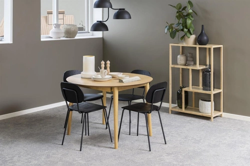 Stół okrągły rozkładany Montreux dąb naturalny 115-154 cm do jadalni nowoczesny Actona