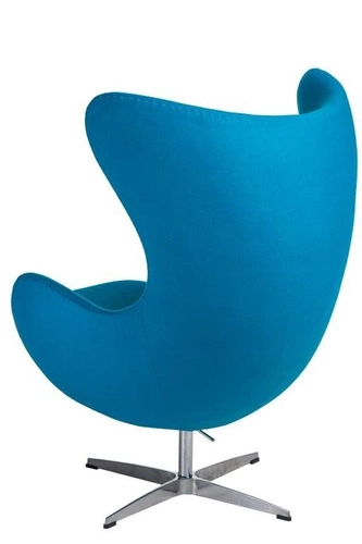 Fotel uszak Jajo D2.DESIGN niebieski kaszmir nowoczesny bujany obrotowy do salonu