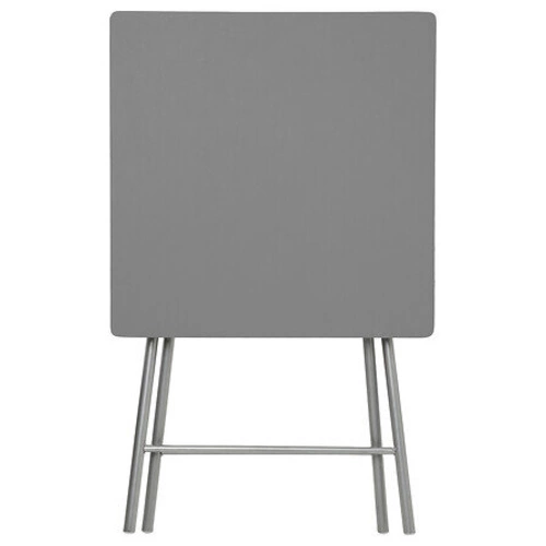 Stół składany ogrodowy 2-osobowy szary 60x60 cm nowoczesny metalowy do tarasu 5five