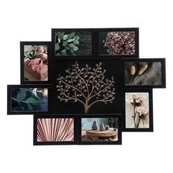 Ramka na zdjęcia multiramka 8 zdjęć David czarna na ścianę nowoczesna glamour Atmosphera