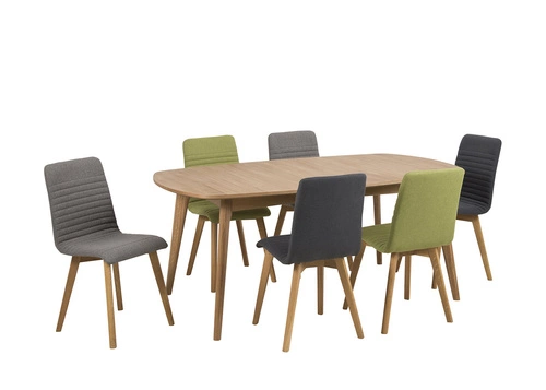 Krzesło tapicerowane do jadalni Arosa Actona szare drewniane skandynawskie do salonu