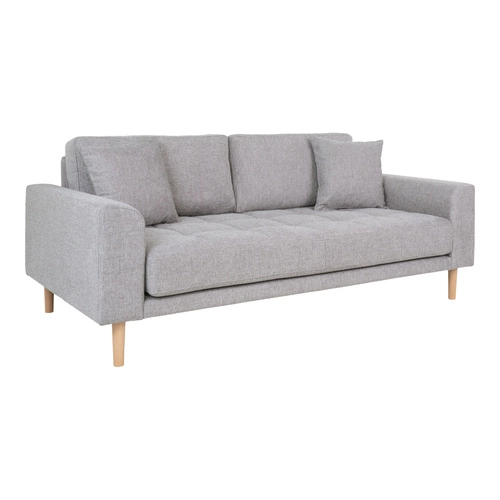 Sofa Lido 2,5 szara jasna/ nogi naturalne