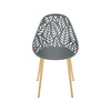 Krzesło do jadalni Lucena Intesi szare nowoczesne z tworzywa na stalowych nogach do kuchni