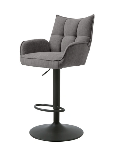 Hoker Merys nowoczesny tapicerowany obrotowy z podłokietnikami do kuchni grafitowy