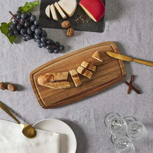 Intesi deska do krojenia pieczywa drewniana akacjowa 36 cm do kuchni nowoczesna