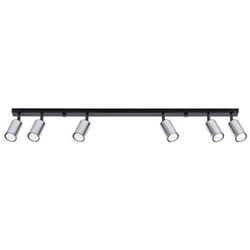 Plafon sufitowy WINX 6L czarny chrom nowoczesny do salonu i sypialni LED GU10