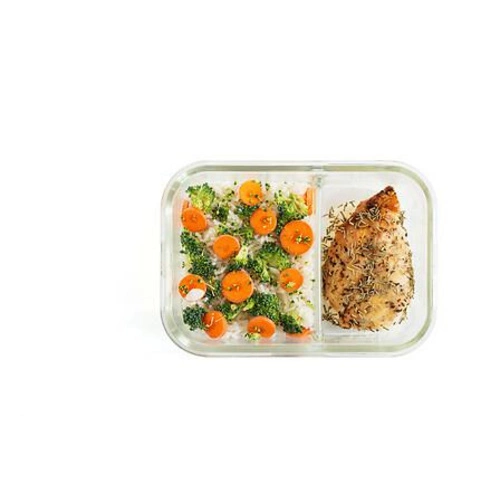 Szklany pojemnik na lunch z przegródką 1,1l