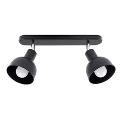 Plafon sufitowy ELBA 2 czarny loftowy metalowy regulowany do salonu i sypialni SOLLUX