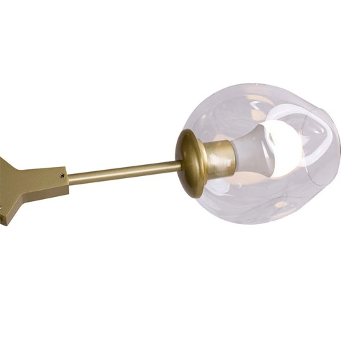 Lampa wisząca MODERN ORCHID-6 złoto tran sparentna 130 cm OUTLET