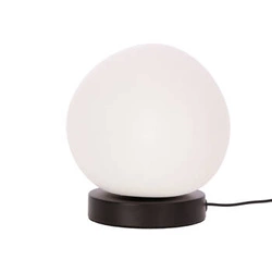 Lampa stołowa STONES czarny 20cm 1x40W E27 klosz biały