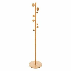 Wieszak stojący bambusowy Bambou 5five simply smart do przedpokoju 8 haczyków naturalny