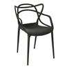 Krzesło Lexi czarne inspirowane Master chair nowoczesne do jadalni z tworzywa sztaplowane