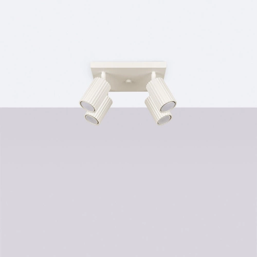 Plafon sufitowy KARBON 4 beżowy minimalistyczny z ruchomym kloszem do salonu i sypialni