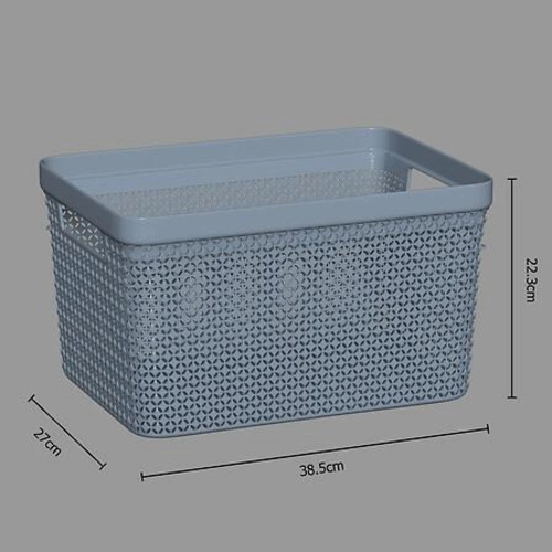 Kosz do przechowywania Scandi 17 l szary plastikowy do łazienki 5five simply smart